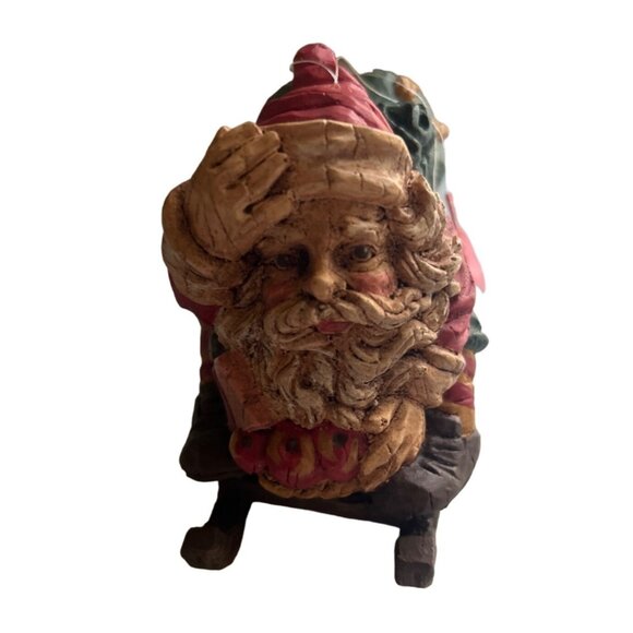 Vintage Silvestri Santa Claus Ornament On Sleigh Collectible Decor - Picture 1 of 6